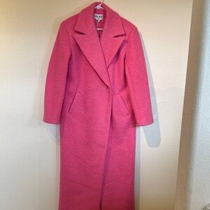Women's Vibrant Pink Trench Coat